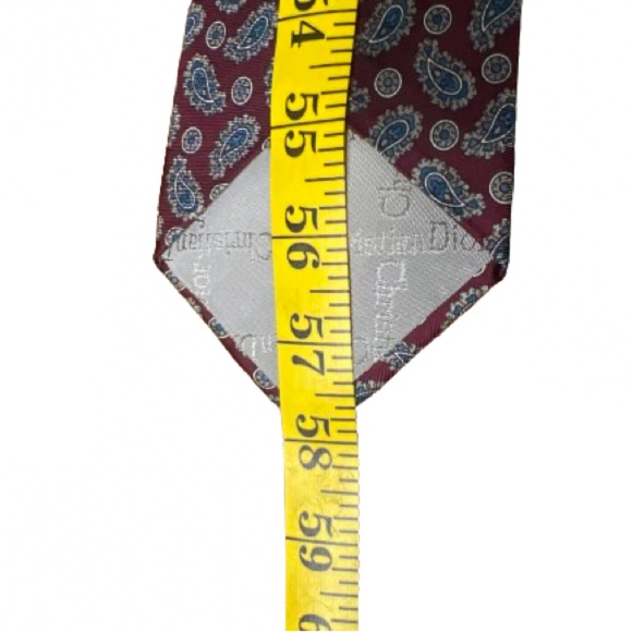 Vintage Christian Dior Men’s Silk Paisley Tie - Picture 9 of 9